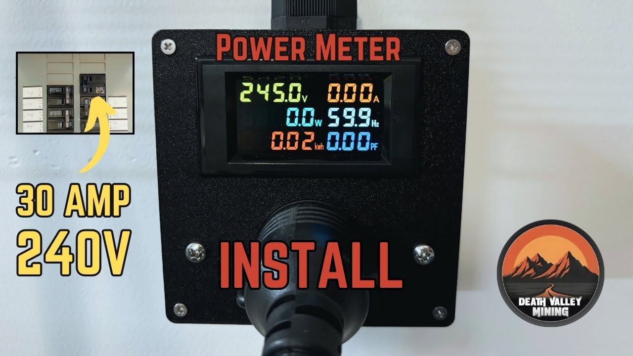Installing 240V 30A Power for GPU Mining: Full Circuit & Meter Box Setup