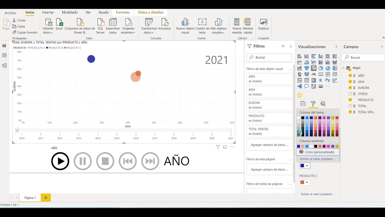 #44 Power BI Bubble Chart