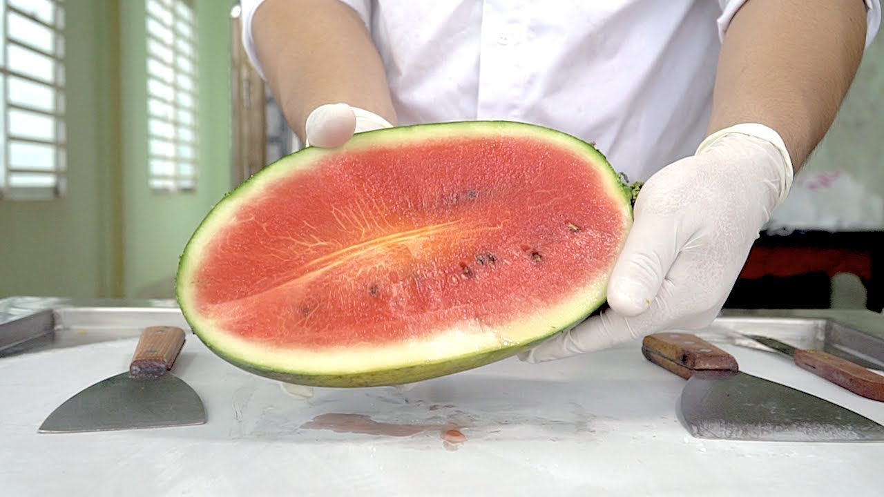 ICE CREAM ROLLS - WATERMELON BOAT ICE CREAM