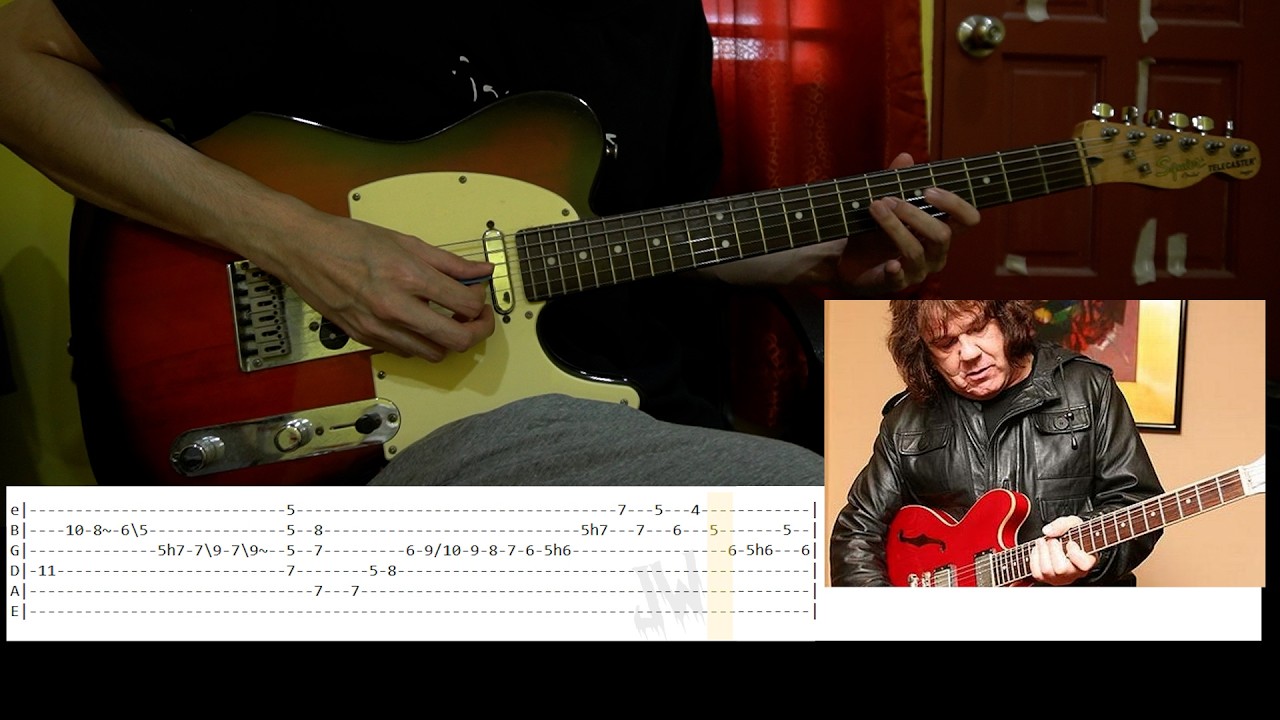 Gary Moore clean jazz guitar solo Tab