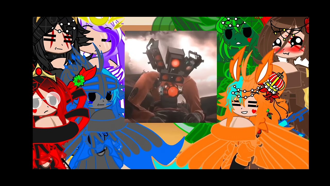 Kaijus gril reaccionan a sus esposos los tres titan  de skibidi toilet