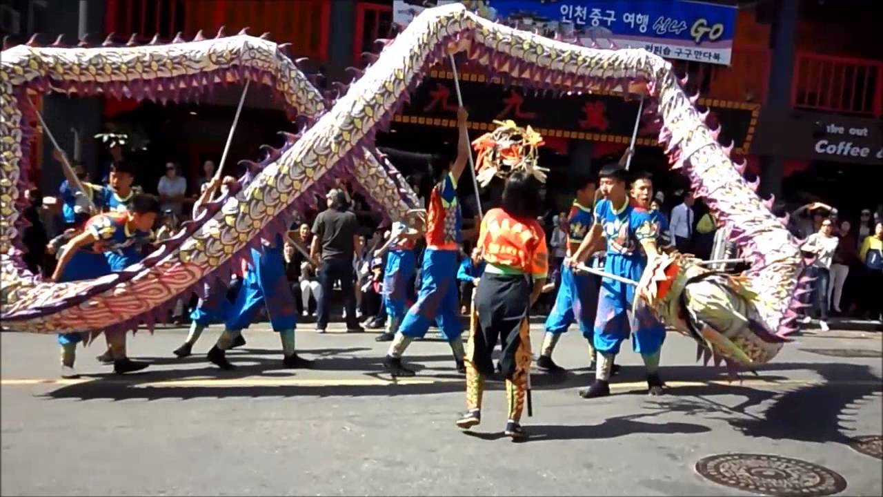 2014인천중국 문화광관페스티벌'용춤 사자춤공연'