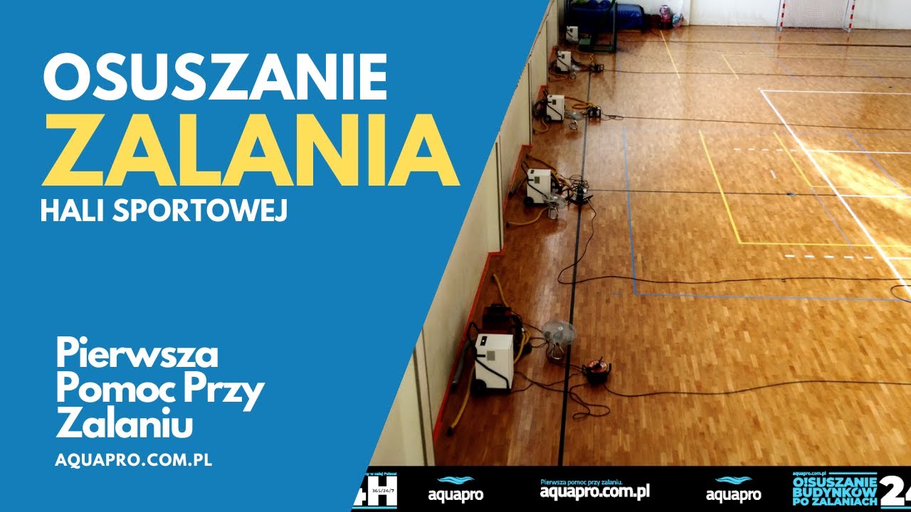 Osuszanie zalania hali sportowej