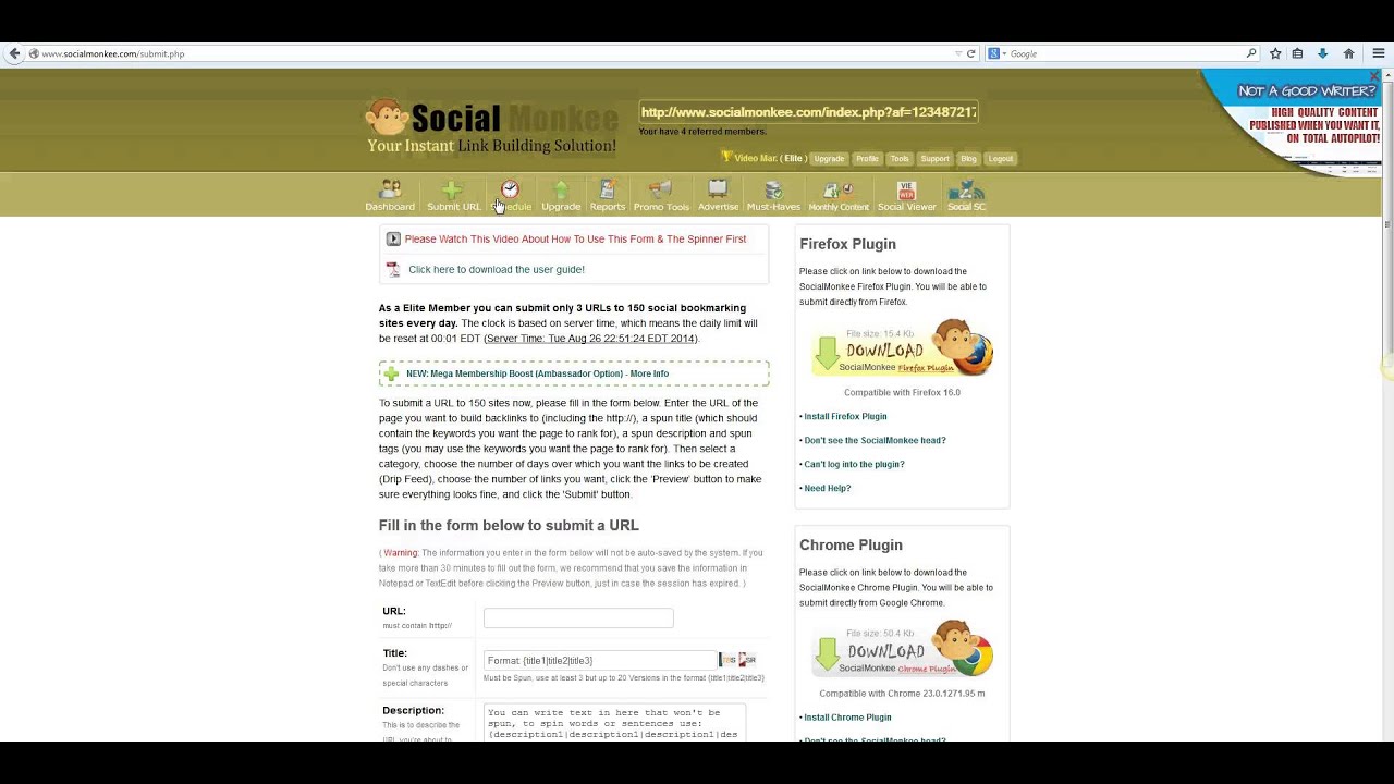 Social Monkee Review and Walk Through - Your Instant Back Linking Solutions