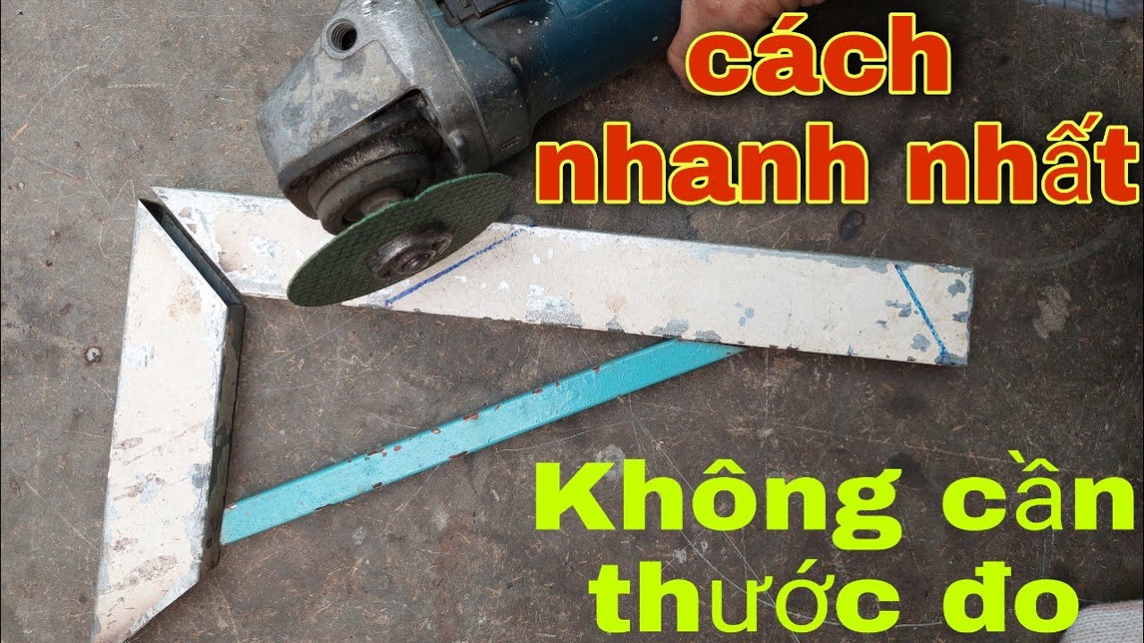 Cách cắt cây chéo góc mà không cần biết góc độ cực nhanh l Cách cắt sắt 45 độ l cách cắt góc vuông