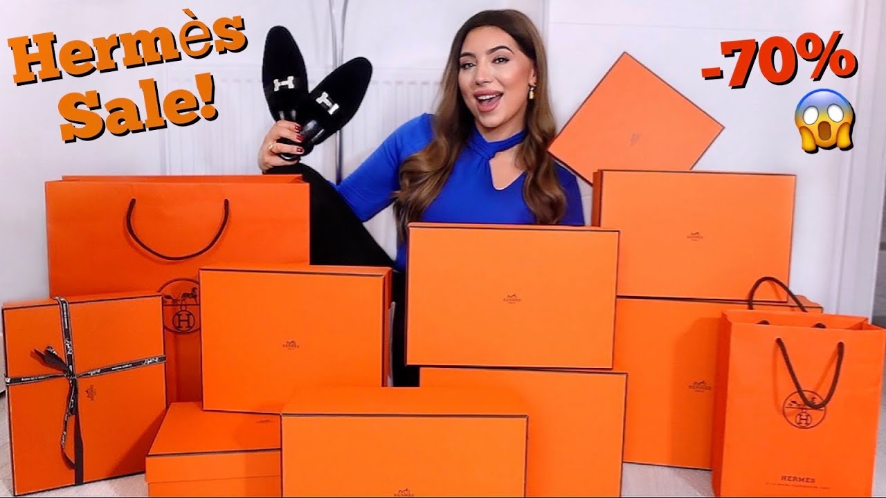 Huge HERMES SALE Unboxing!!🍊🍊 What I Got From The Hermes London Sale- Shoes, Jewellery, Silk Scarf