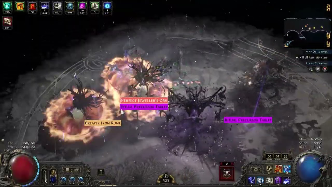 POE2[0.3] Hollow Palm Flicker with end game boss & map