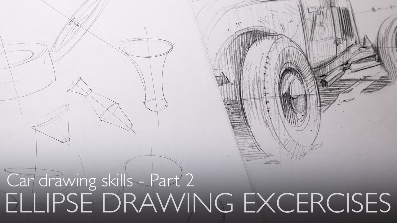 Learn how to draw a car with these ellipse drawing exercises!