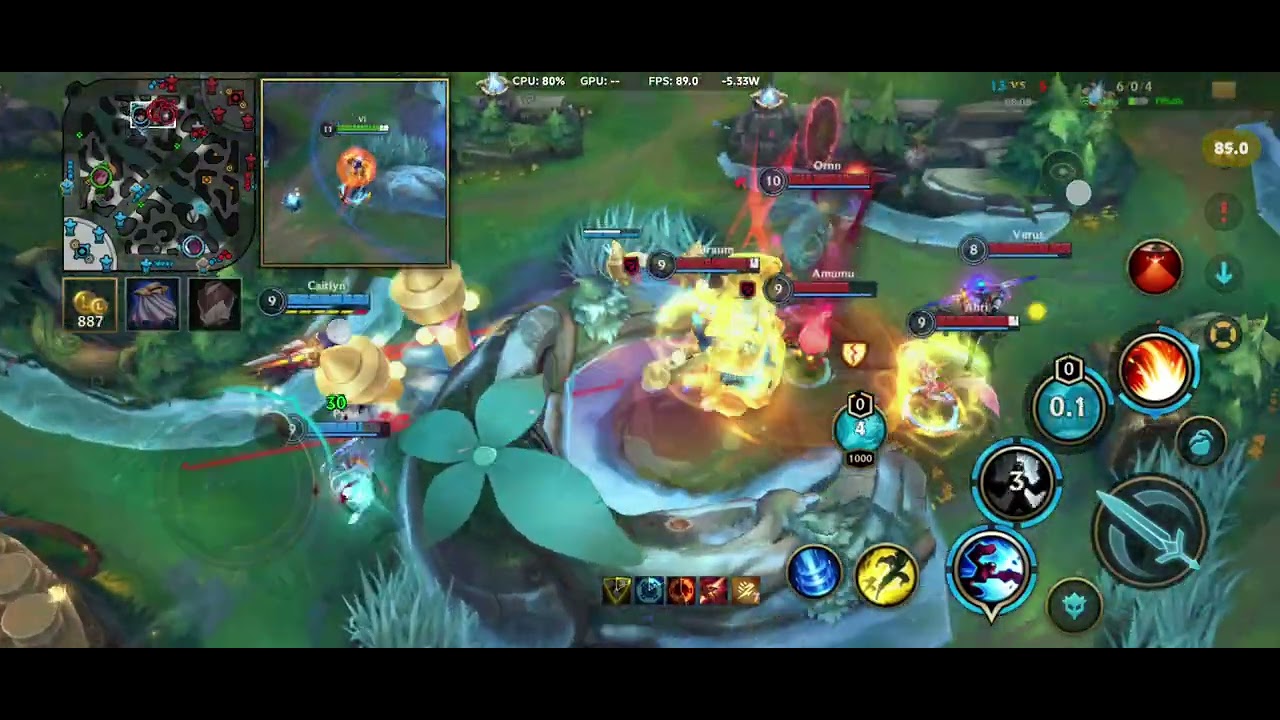 Full Physical Damage Team vs Full Magical Damage team - League of Legends: Wild Rift, Vi Gameplay