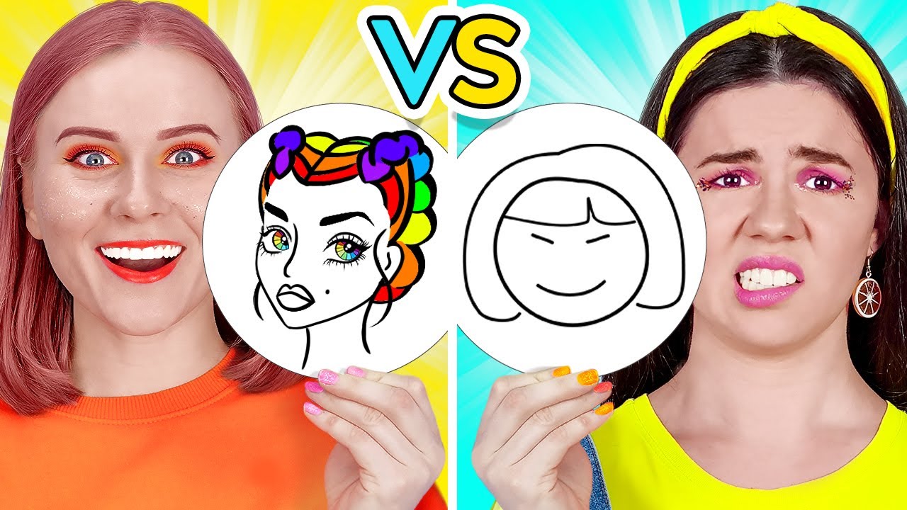 KTO NARYSUJE TO LEPIEJ? || Ciekawe wyzwania i hacki rysunkowe od 123 GO Like!
