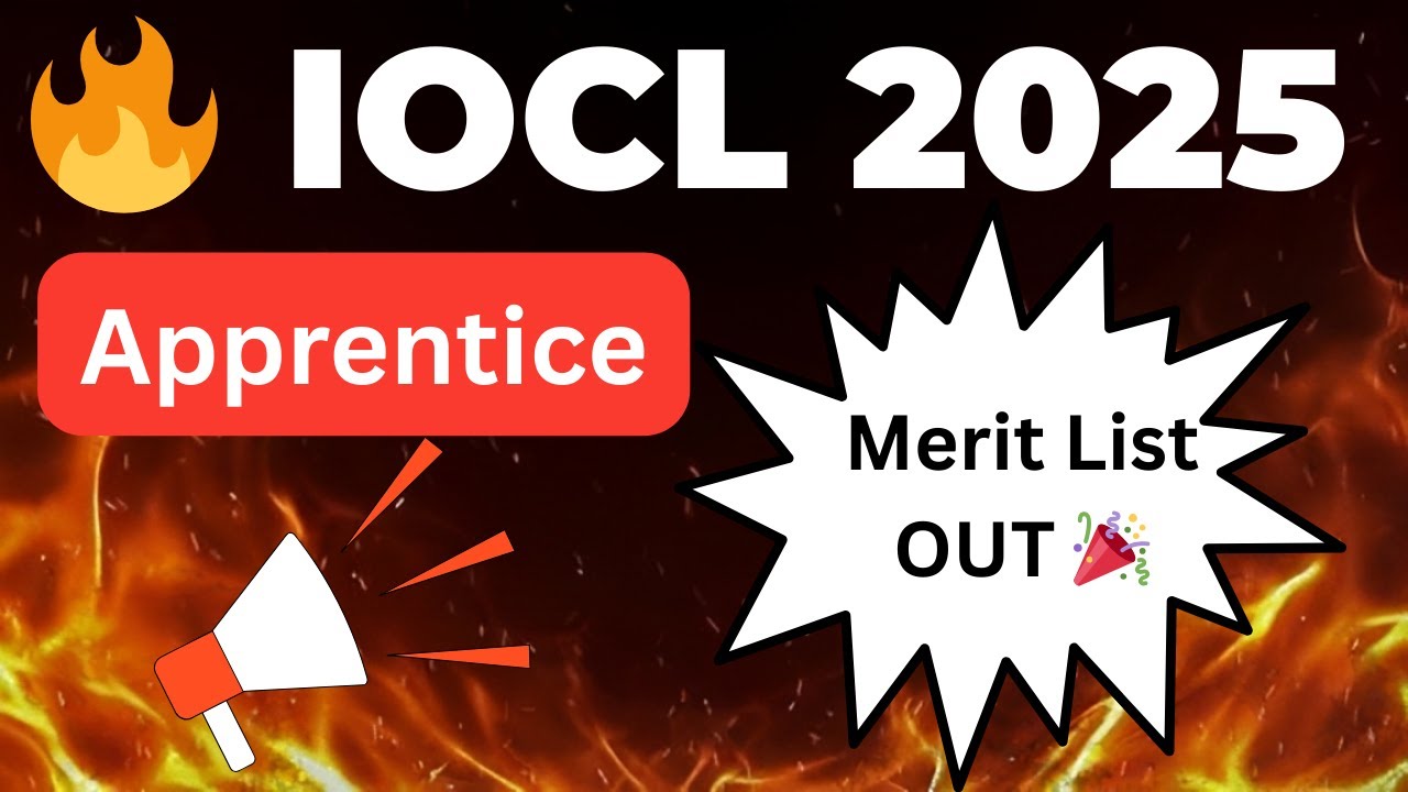 IOCL Apprentice Merit List 2025 OUT | IOCL Apprentice Result 2025 | IOCL Apprentice | IOCL