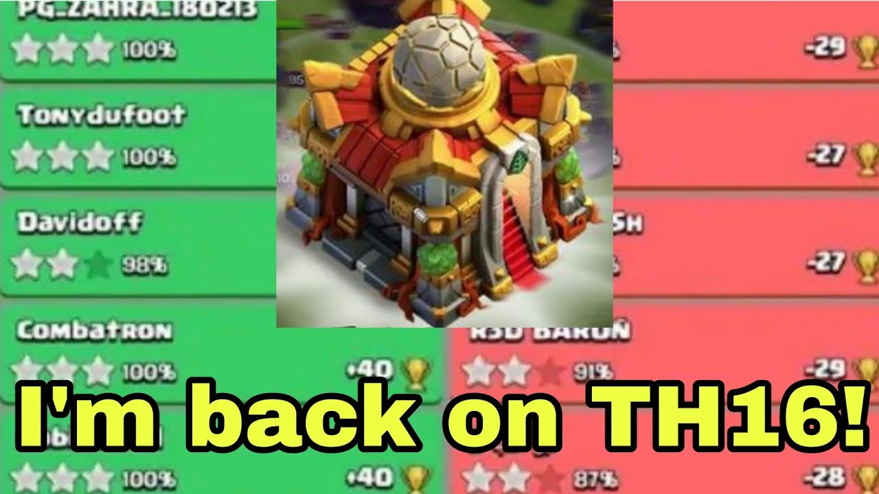 Guess who’s back on Legend Pushing in TownHall 16!👀👀
