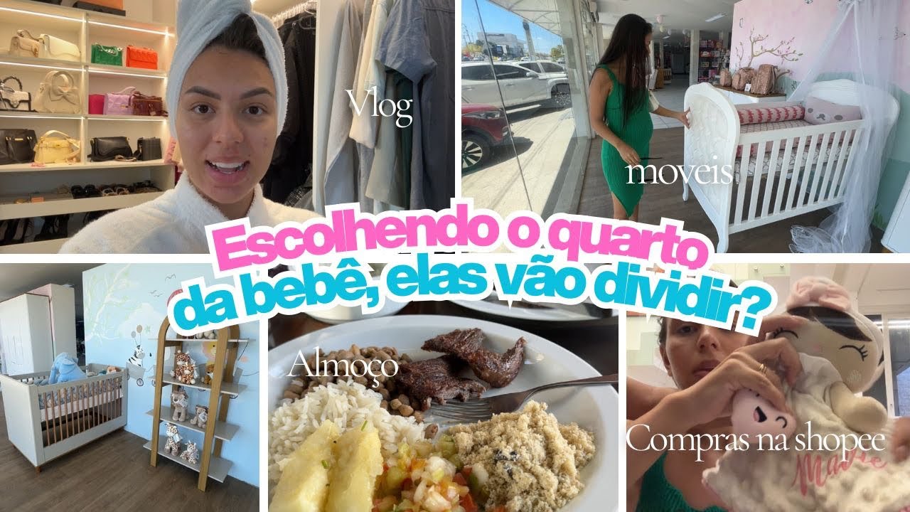ESCOLHENDO O QUARTO DA NENÉM, ELAS VÃO DIVIDIR O MESMO QUARTO? +COMPRINHAS - vlog | 🤰🏻Grávida aos 22