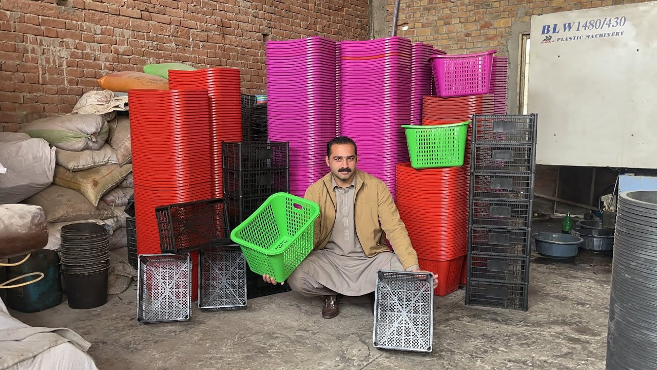 How Waste Batteries Are Converted into Plastic Fruit Crates Through Recycling | Factory Process