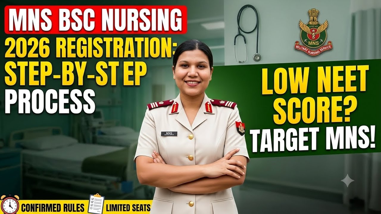 MNS BSc Nursing 2026 Registration Process Step-by-Step | Low NEET Score? Target MNS Nursing 2026