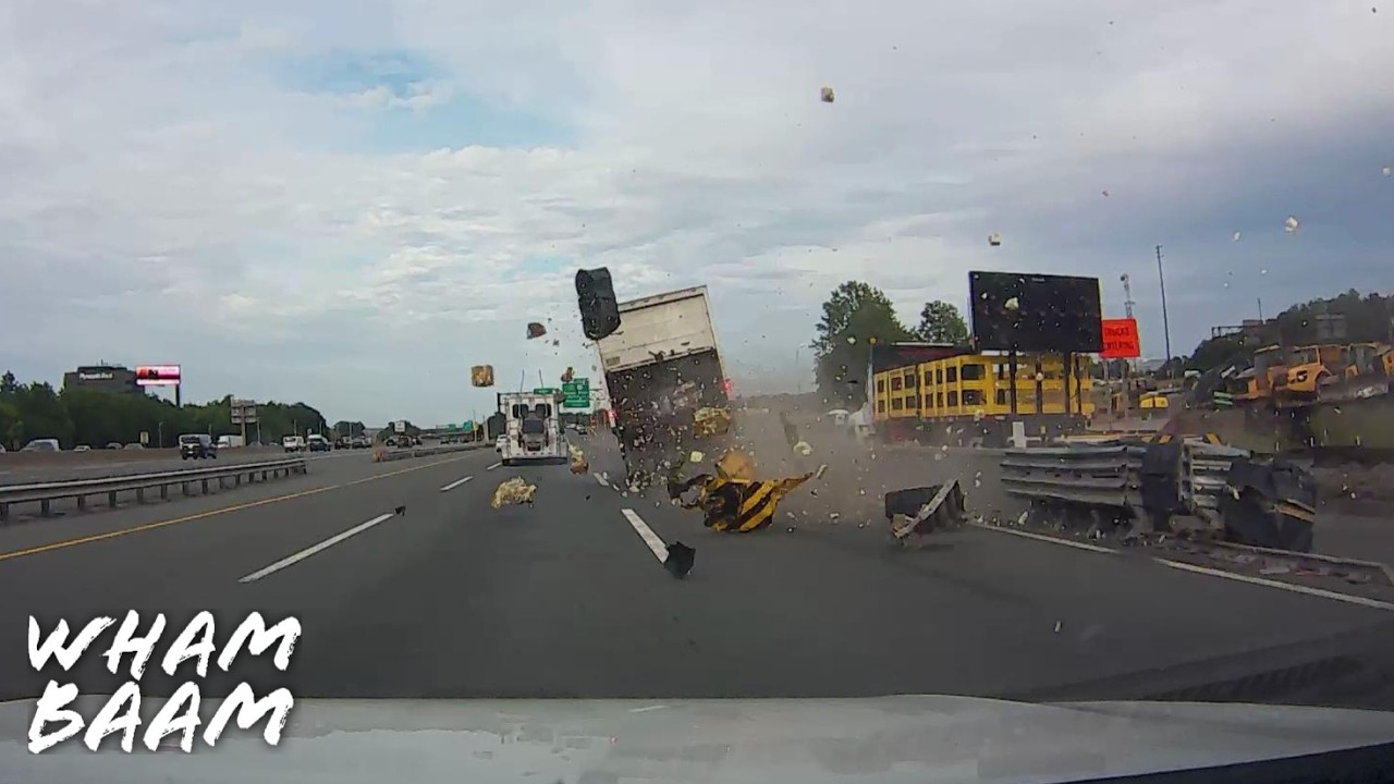 TERRIBLE TRUCK DRIVER CAUSES INSANE HIGHWAY CRASH