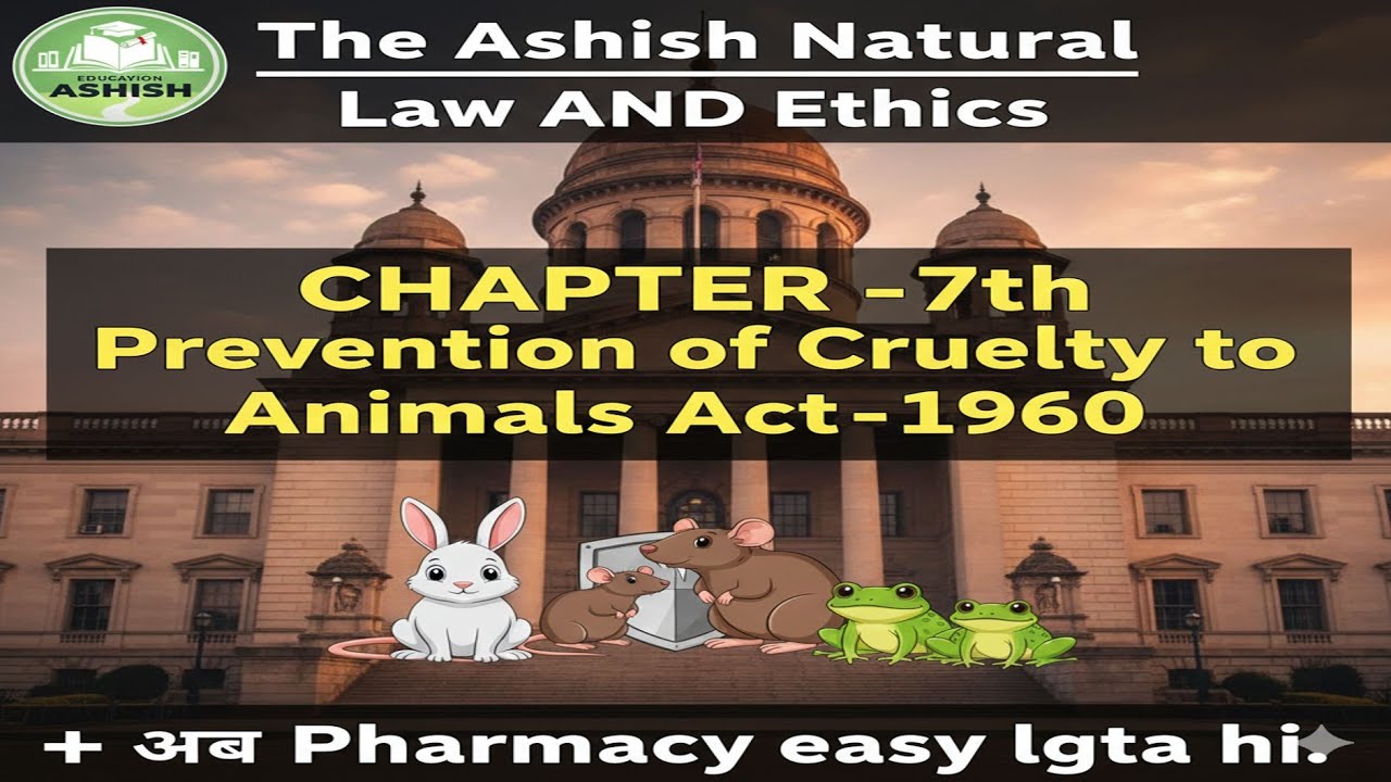  Prevention and cruelty animals act,1960 Chapter 7th law and ethics 