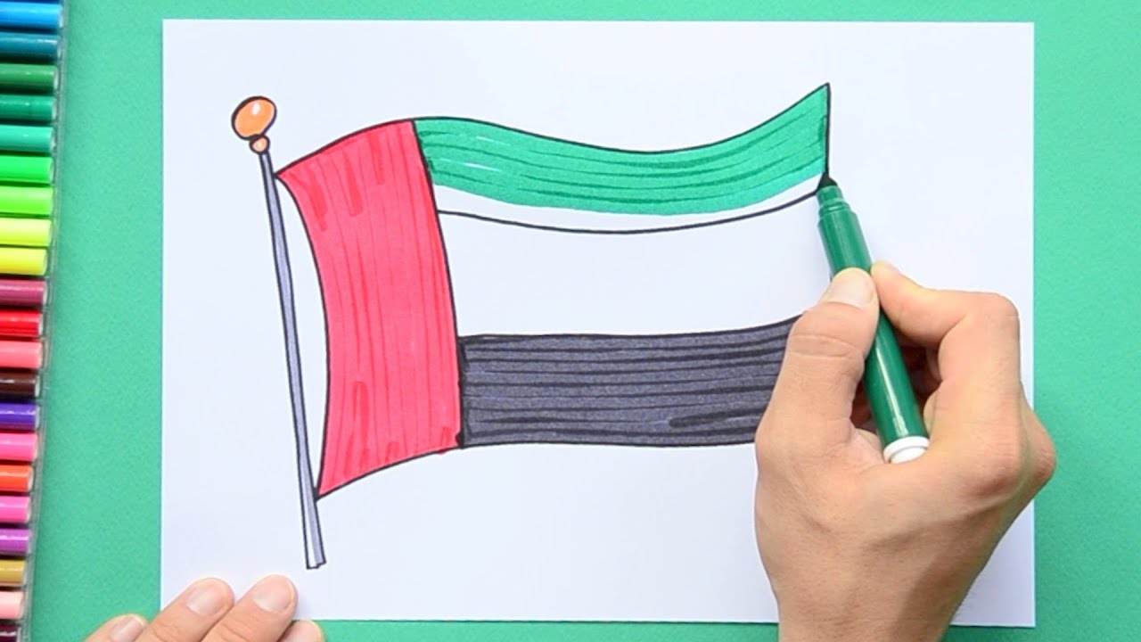 How to draw the National Flag of UAE