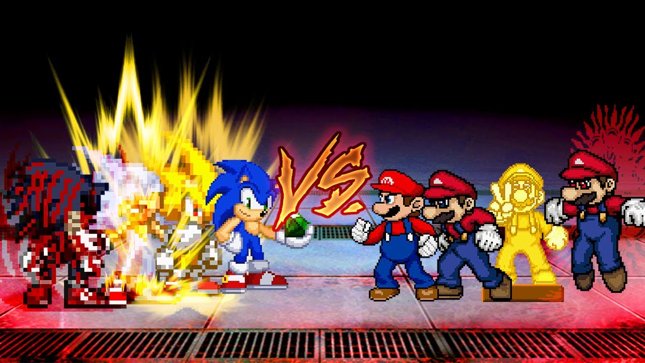 [KOF Mugen] Sonic Team vs Mario Team