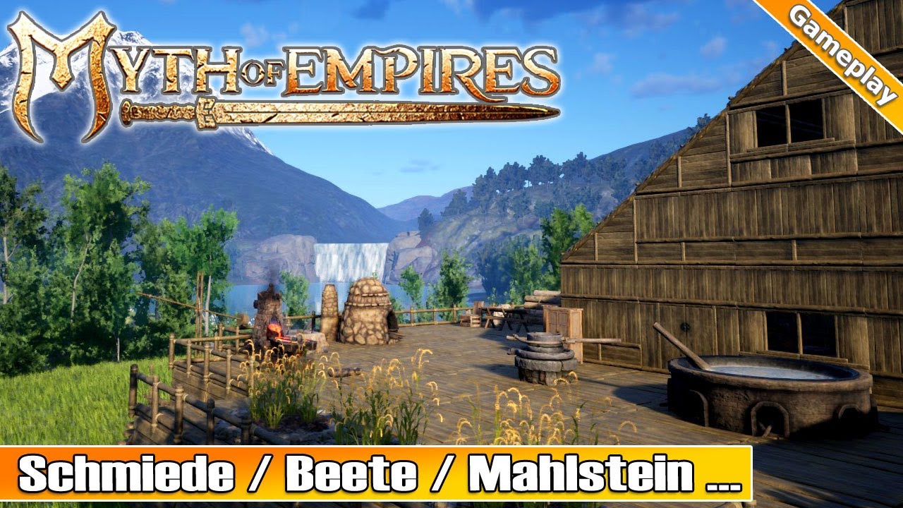 Myth of Empires – Wir Bauen: Amboss / Abschreckbecken / Mahlstein / Beete | Gameplay Deutsch