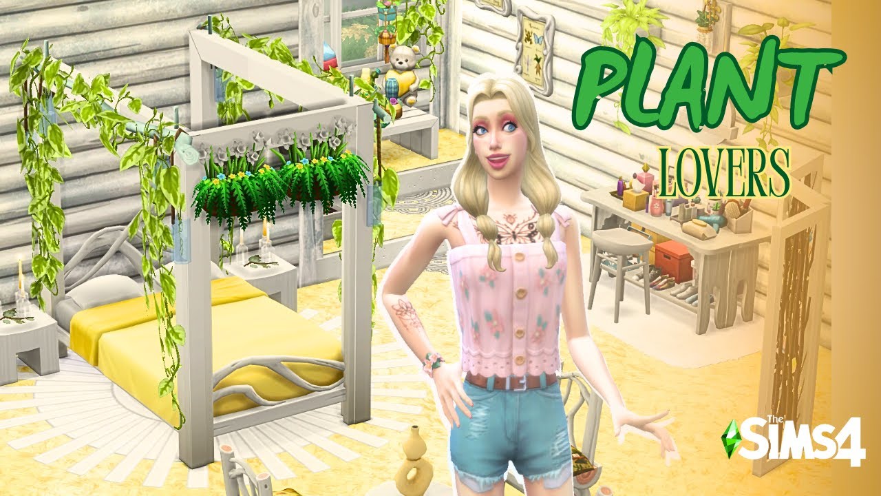 Sims 4 A Cozy Plant-Lover  Room, Your Sims Deserve Some Peaceful Moments  ☘🌞☘ A Nature Inspired Room