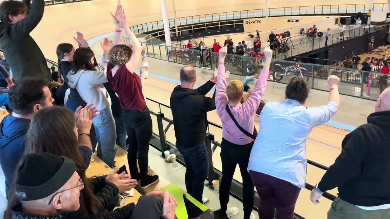 Setting new Canadian Record for Junior Women Team Sprint !! 2024 Canadian Junior Track Championships