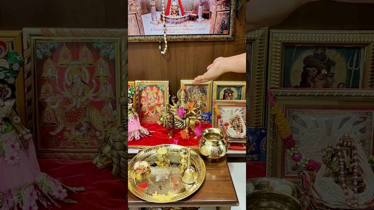 Durga puja at home| Miniature Durga puja celebration| Durga puja Vidhi