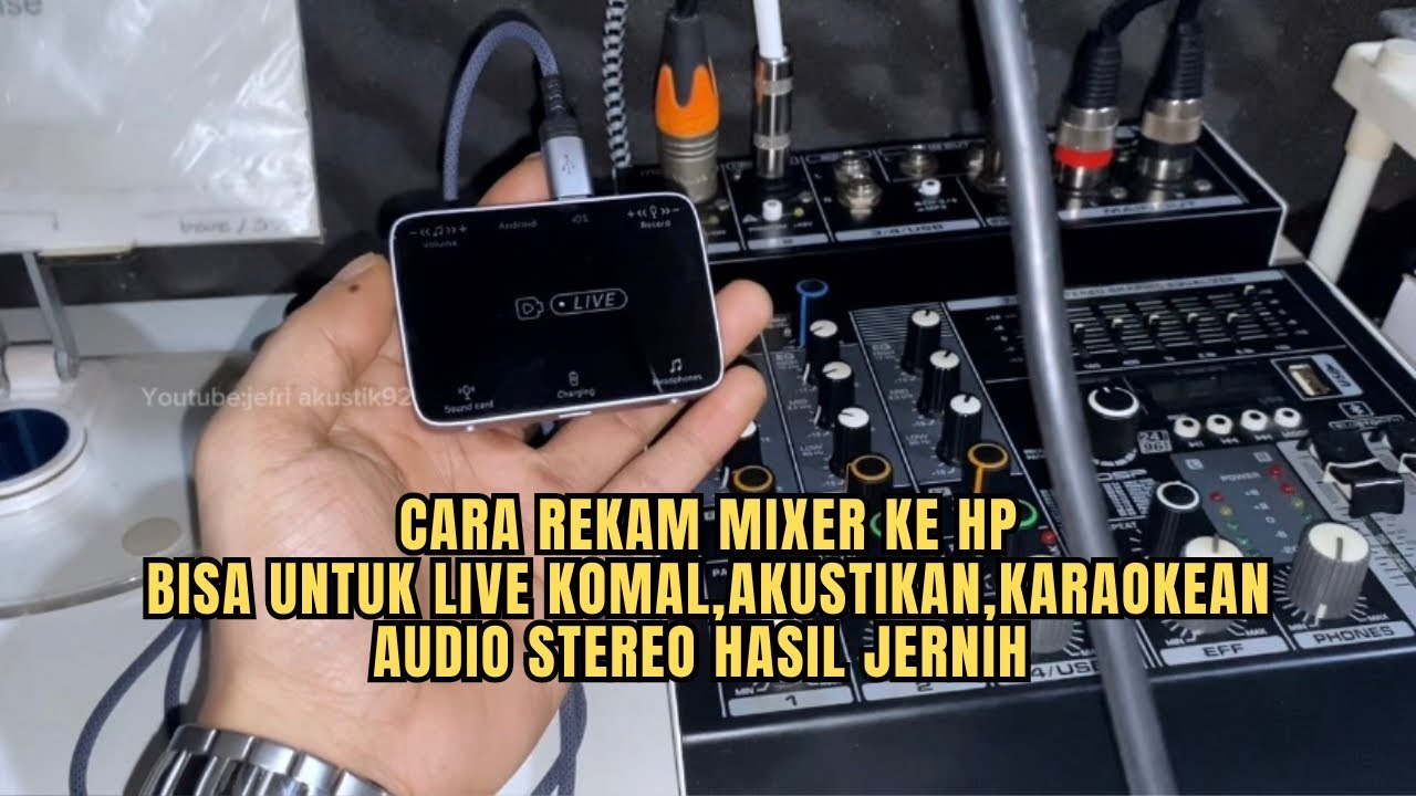 cara rekam mixer ke hp untuk live tiktok audio stereo bersih jernih, live streaming dock