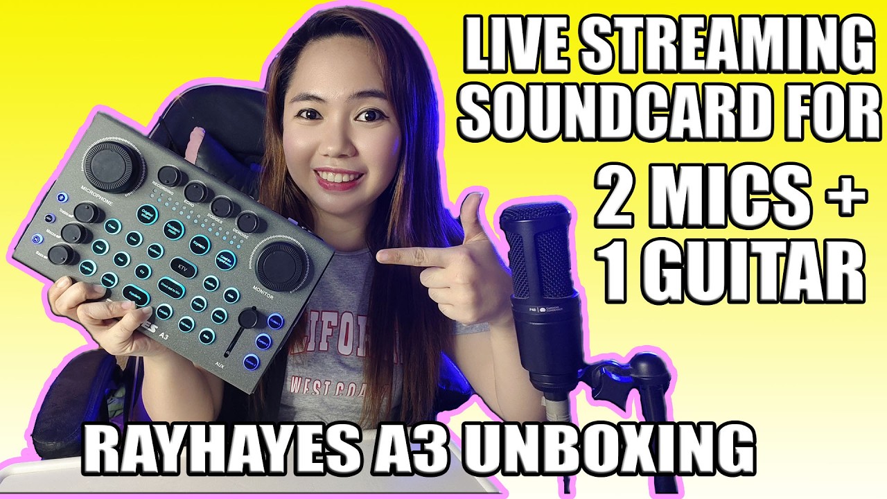 LIVE STREAMING & RECORDING SOUND CARD FOR 2 MICROPHONES AND MUSIC INSTRUMENT! (RAYHAYES A3 REVIEW)