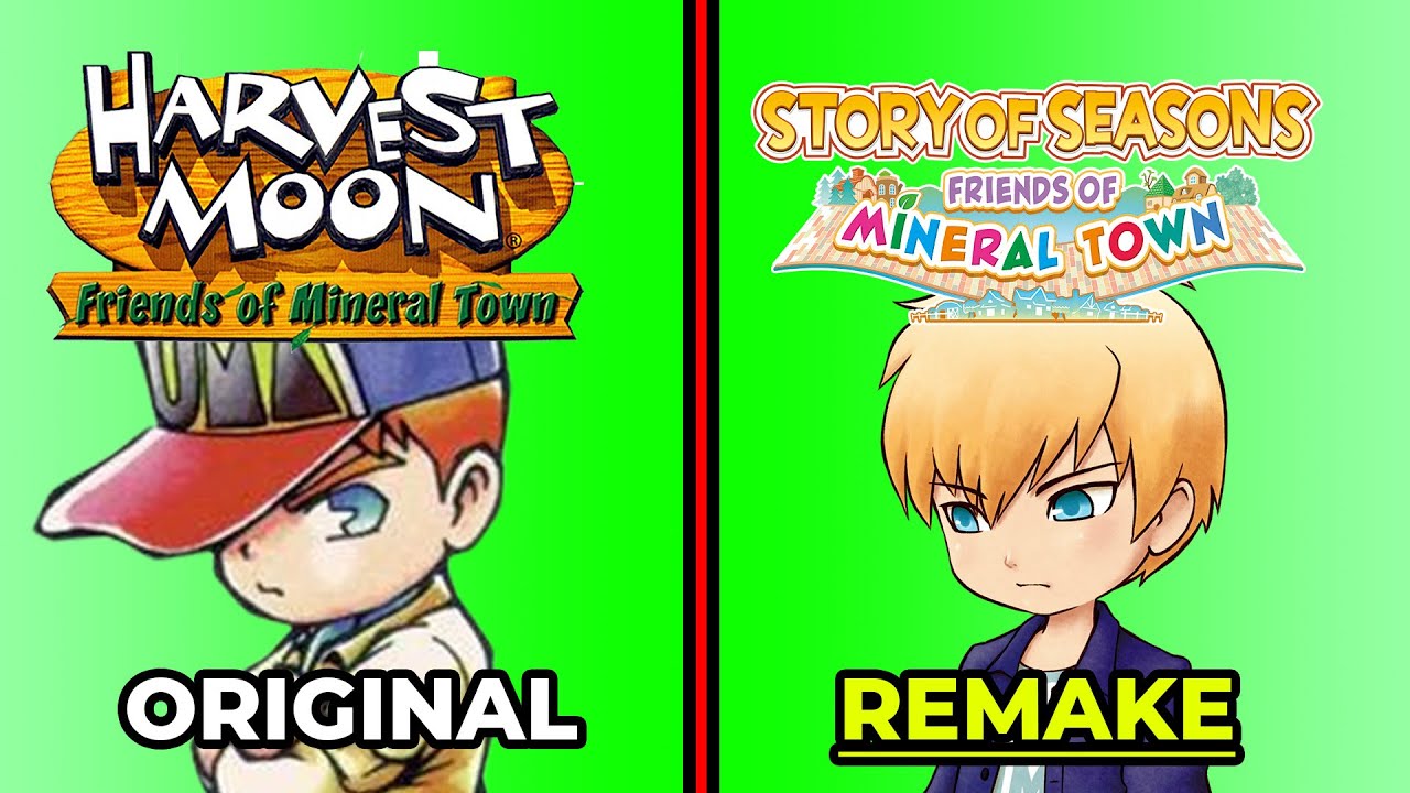 Story of Seasons: Friends of Mineral Town - Bachelor Harvest Moon Design Comparison