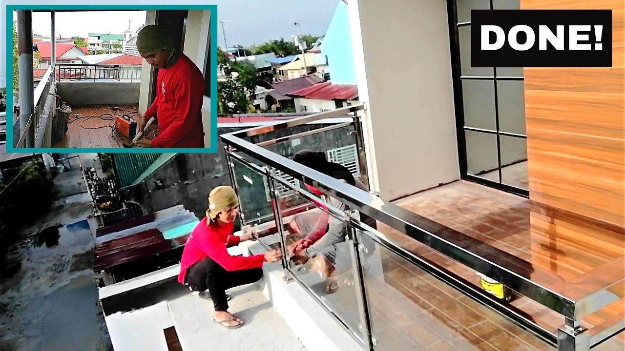 Stainless Tempered Glass Railings Installation sa Balcony