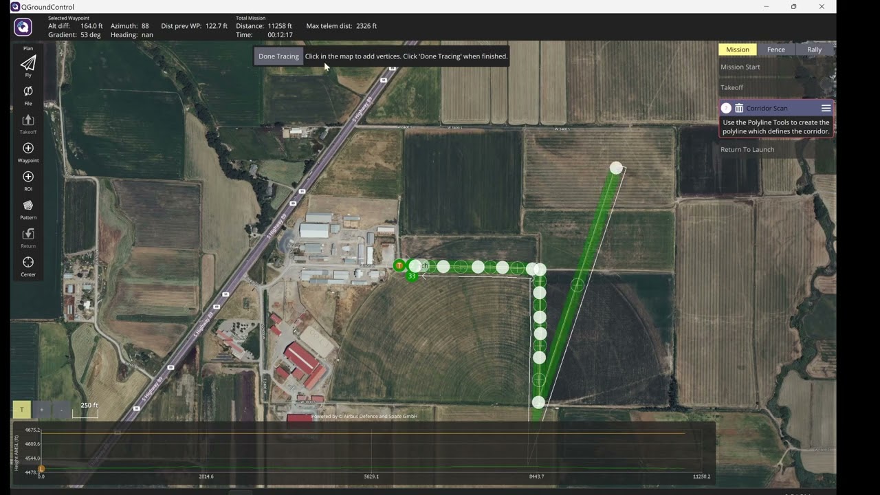 QGroundControl  - Ardupilot Corridor Scan