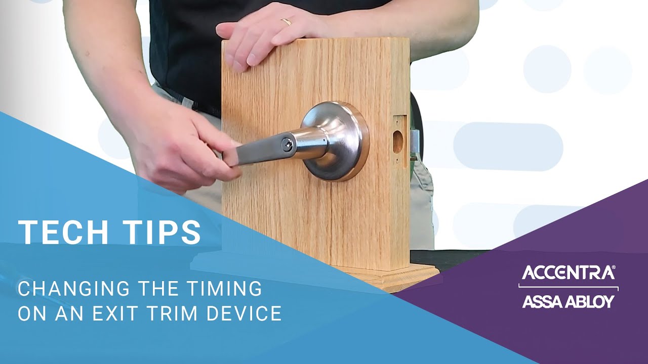 Changing the Timing  on an Exit Trim Device