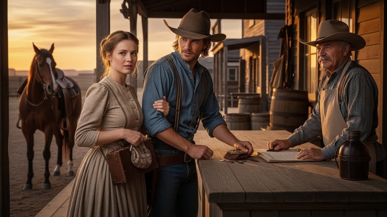 She Was Left At The Trading Post With No Money, The Cowboy Bought Her Passage and His Future