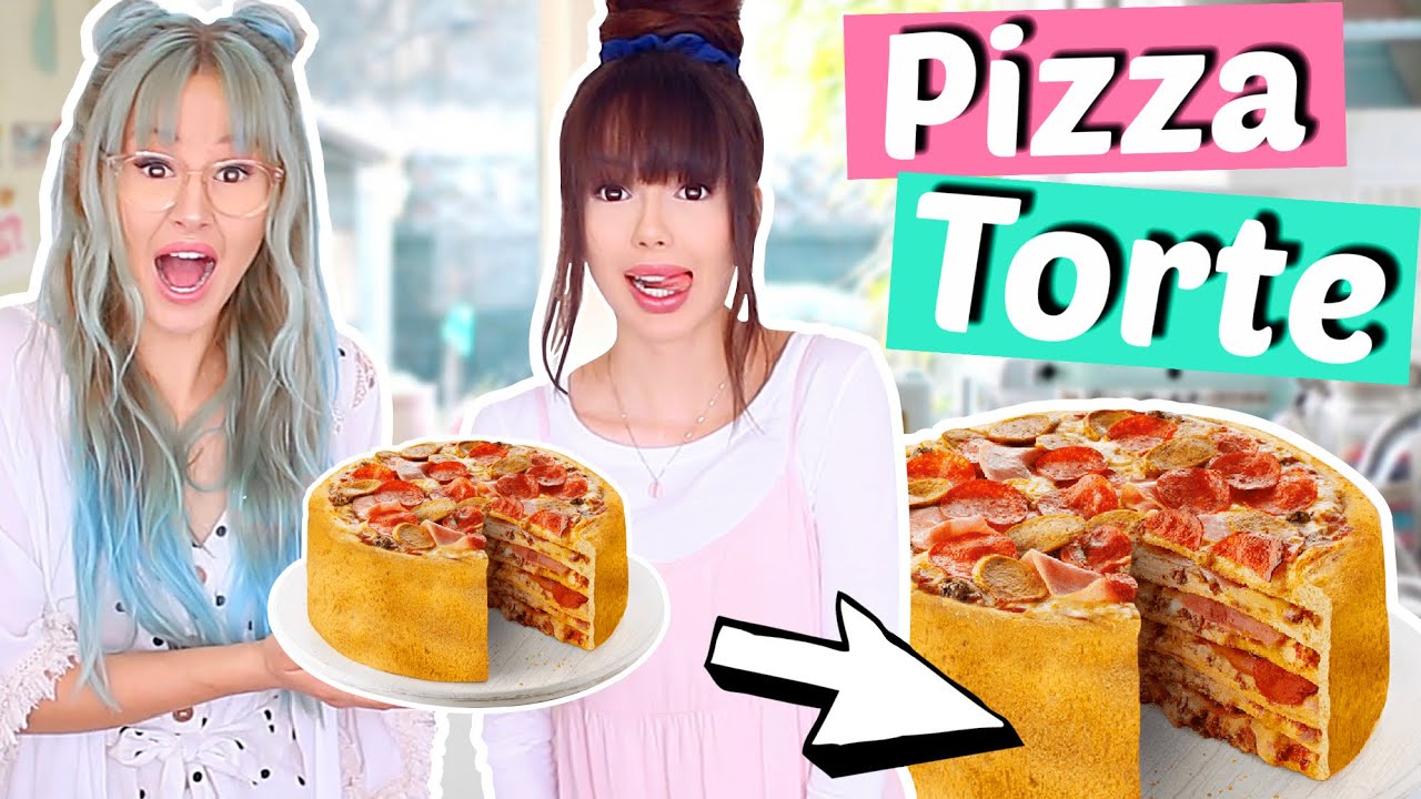 Wir backen eine PIZZA TORTE 😮 einfach irre 🤦🏻&zwj;♀️ Rezept DIY | ViktoriaSarina