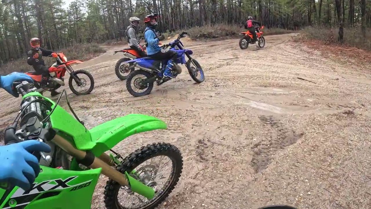 FAST NJ TRAIL RIDING WITH FRIENDS (KAWASAKI KLX300R)
