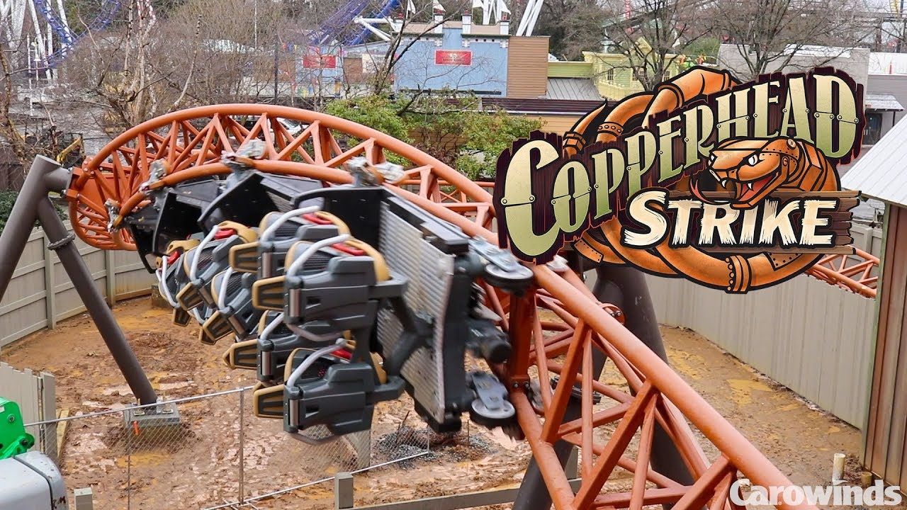Carowinds Copperhead Strike First Test Footage! Including a JoJo Roll POV!