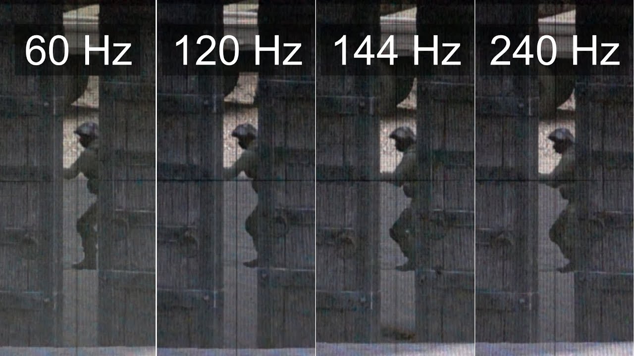 [Slow motion] 240Hz vs 144Hz vs 120Hz vs 60Hz - CS:GO