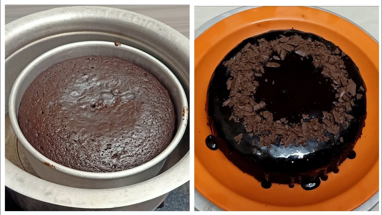 simple chocolate cake recipe without egg without oven in Telugu #maaintiabhiruchi