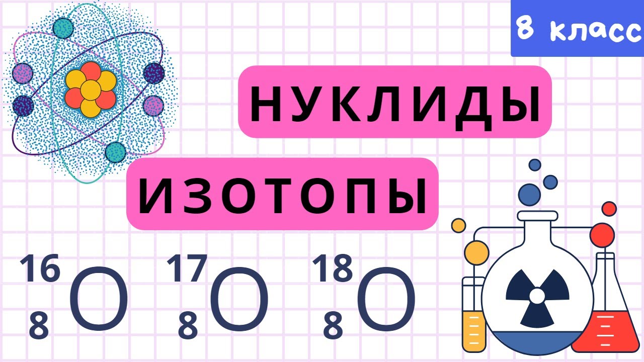 Нуклиды. Изотопы. Массовое число атома. Урок 17. Химия 8 класс