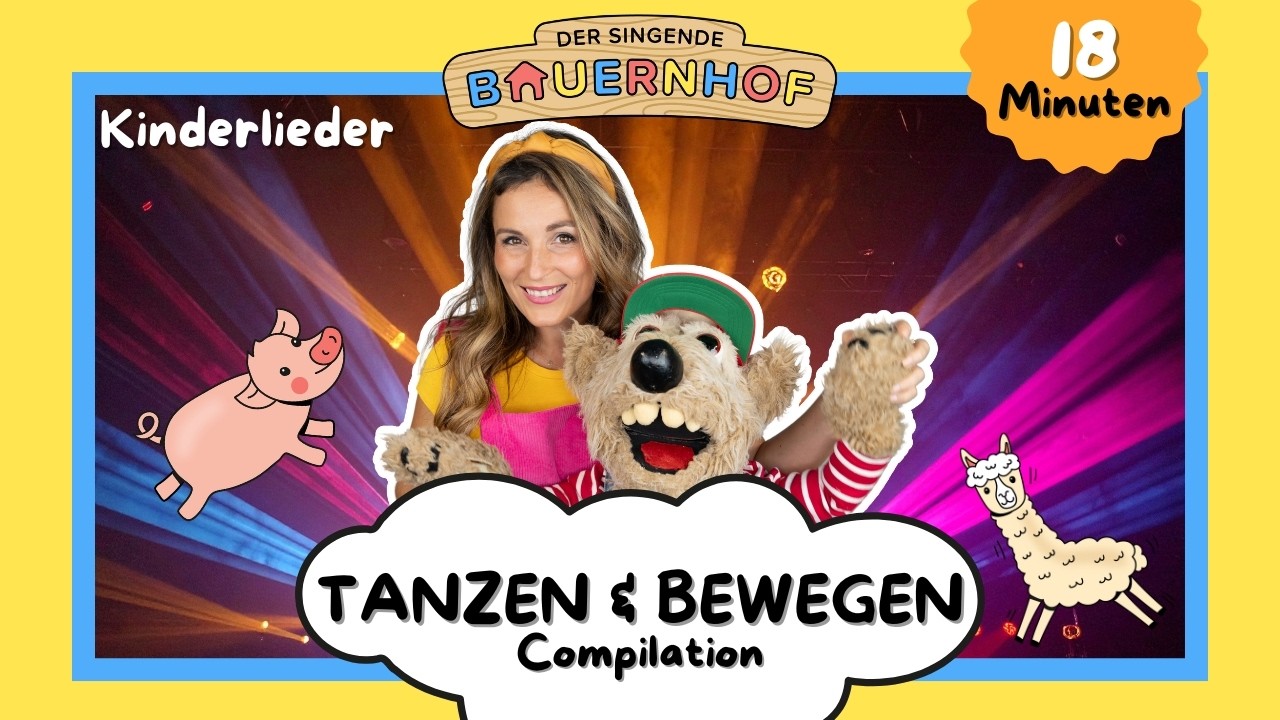 TANZEN & BEWEGEN 💃 | Kinderlieder zum Mitmachen & Lernen | Der singende Bauernhof