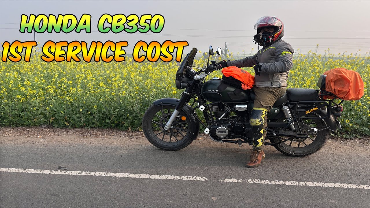 Honda CB350 1st Service Cost 🏍️ All Details | The Big Wing Experience