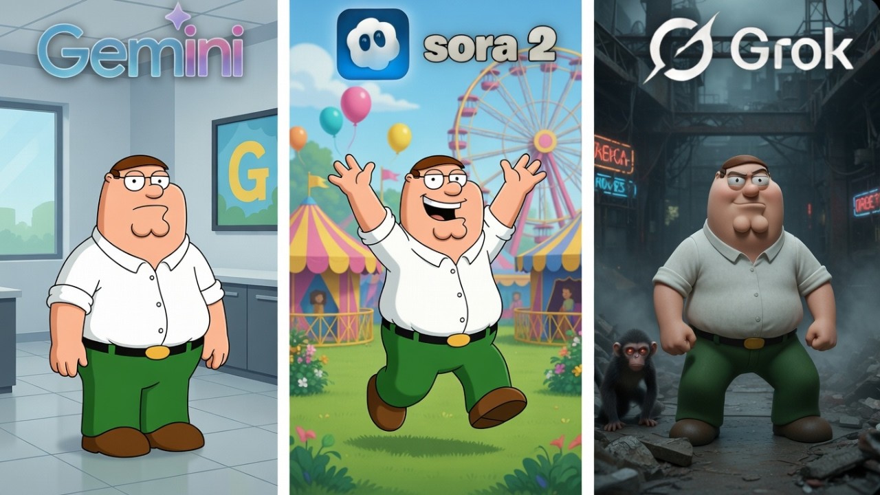 Gemini vs Sora 2 vs Grok Remake Iconic Scenes From Family Guy
