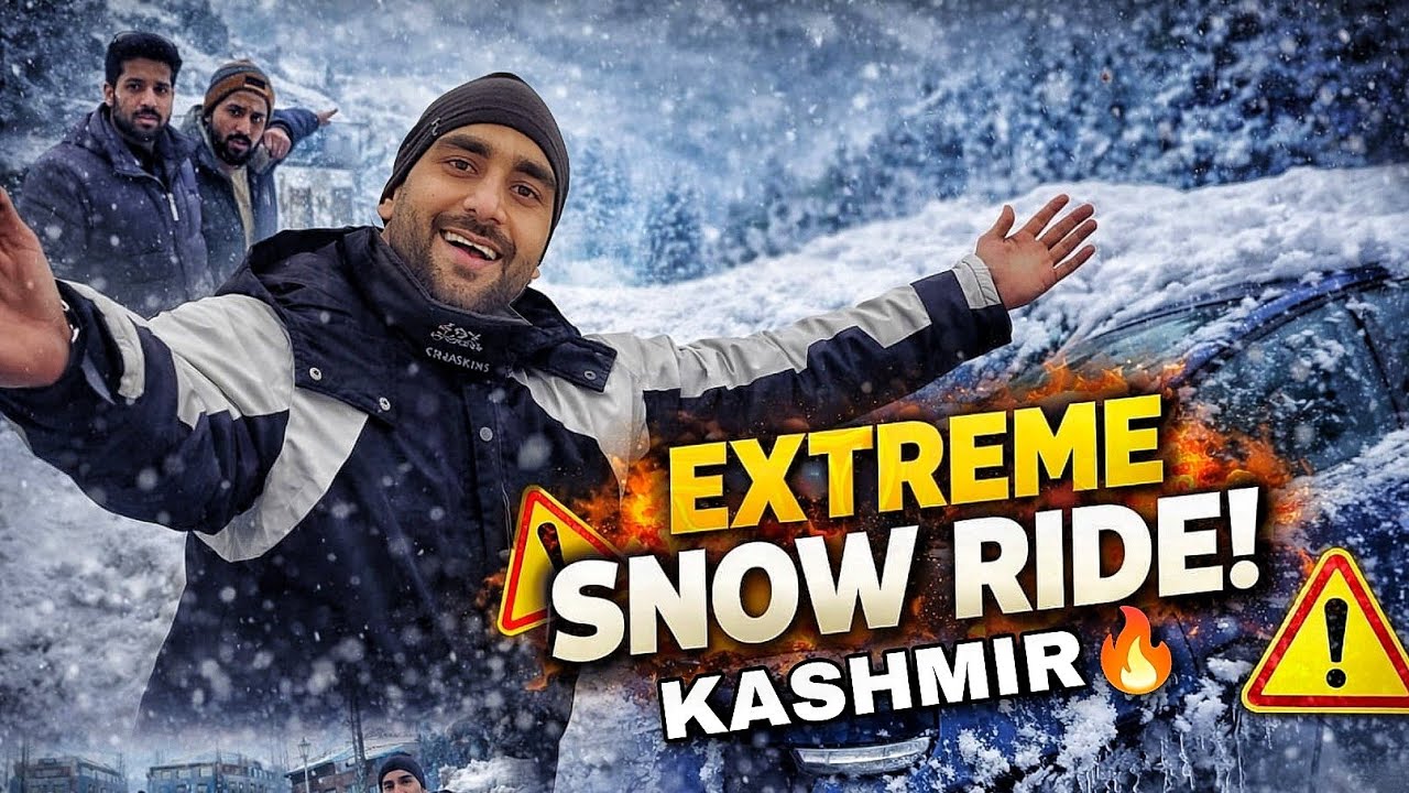 Car Ki Height Tak Snow! ❄️ Car Almost Stuck | Kashmir Snow journey 