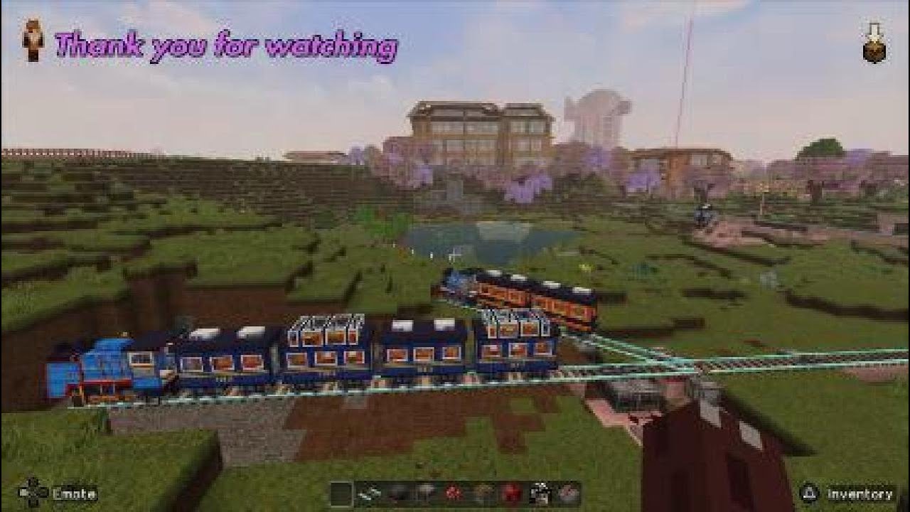 Auto switch-four trains.one line. Same direction. Podcrash trains add on-My minecraft world