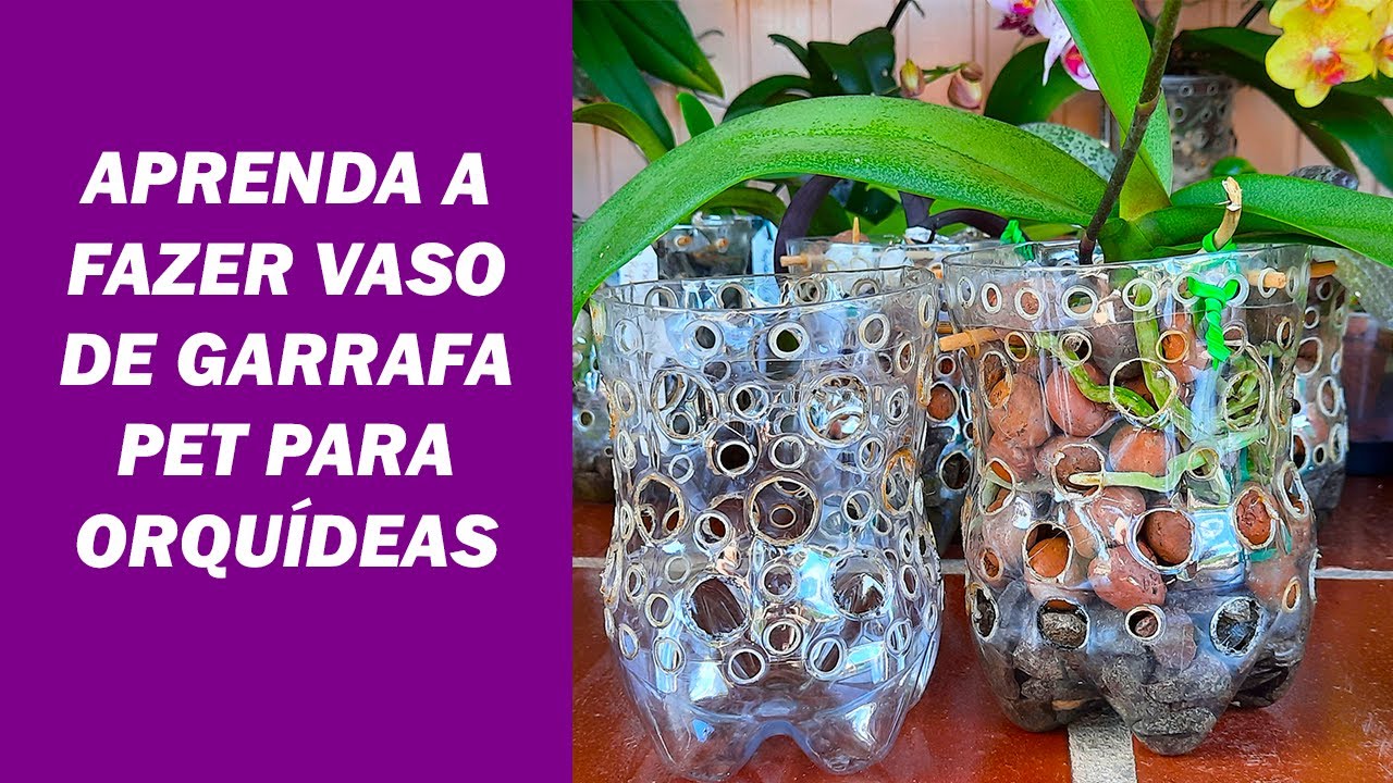 Veja Como Fazer VASO DE GARRAFA PET com Reservatório de Água