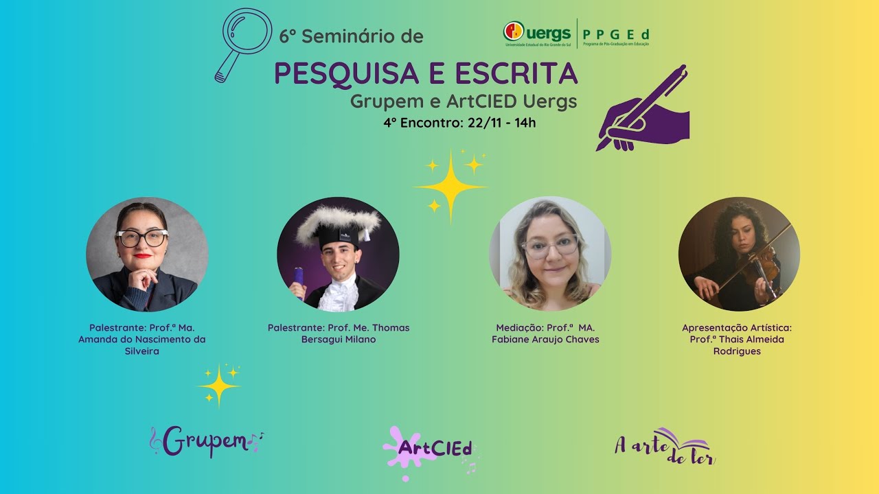 6° Seminário de PESQUISA E ESCRITA