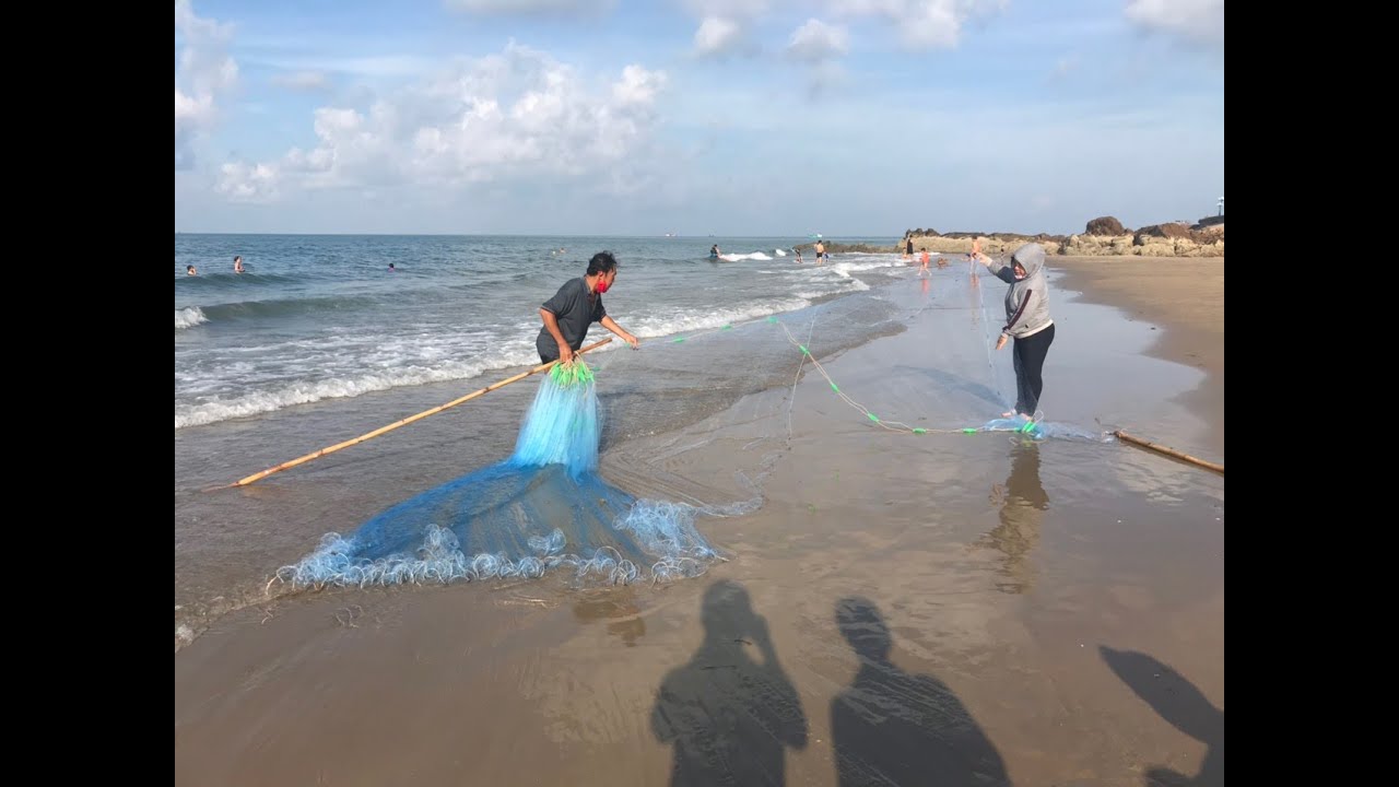 Kéo lưới bắt cá bãi biển Vũng Tàu - Cách bắt cá đối dân biển Vũng Tàu/Bắt cá đối đơn giản, hiệu quả