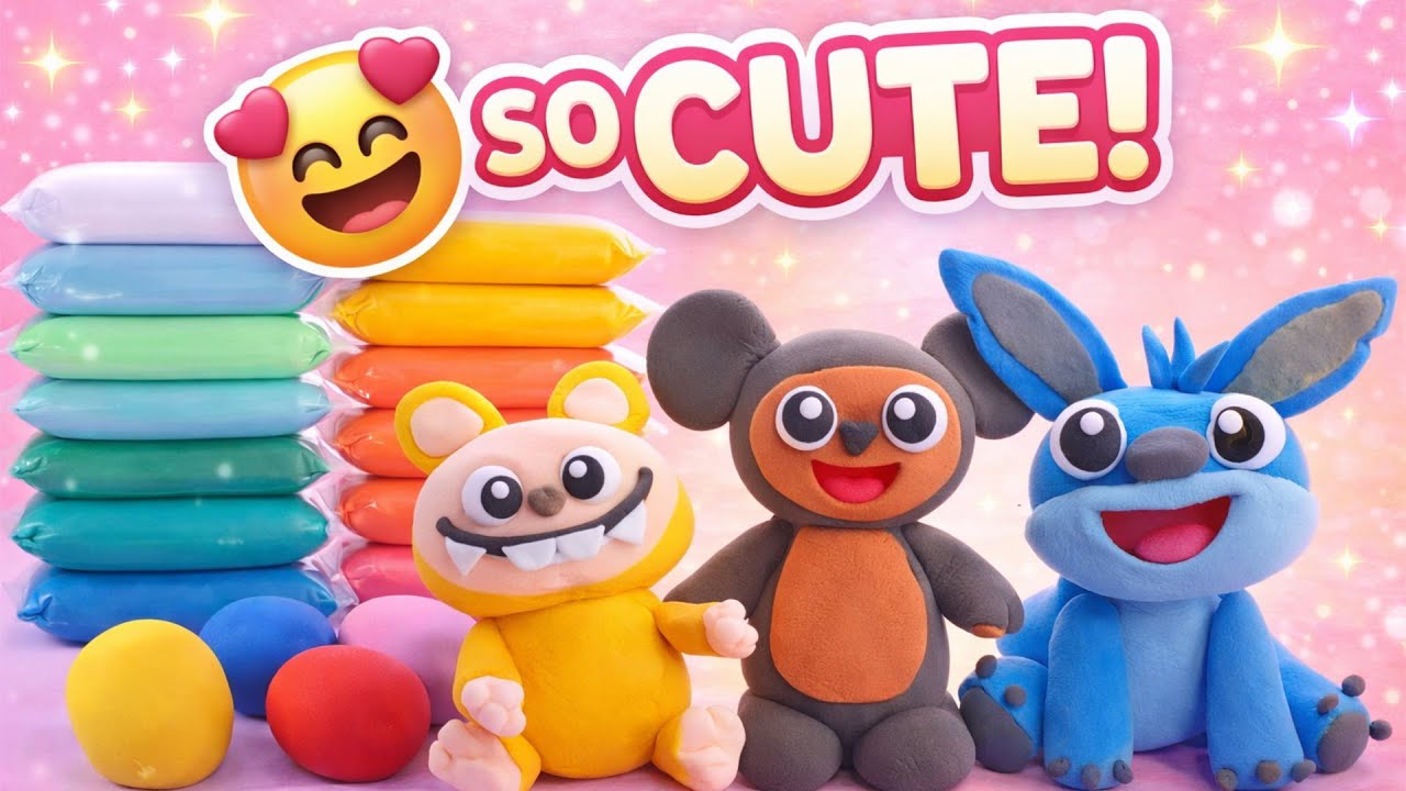 So Cute! DIY Mini Animals from Colorful Clay | Clay Magic #DIYclay #miniclay #clayartforkids