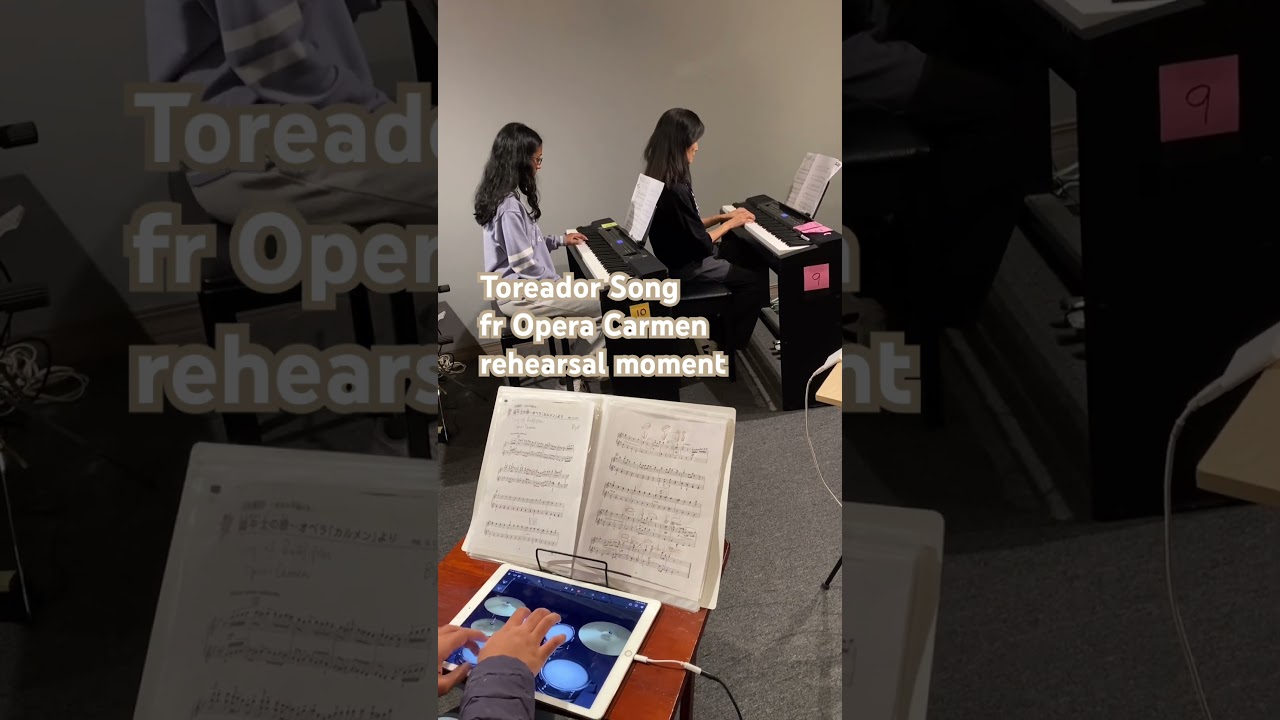 rehearsal moment Jam 25&rsquo; Toreador Song fr Opera Carmen #piano #bizet #carmen #ensemble #pianostudio